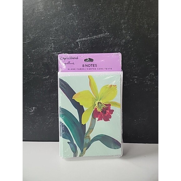 Expressions From Hallmark 8 Blank Note Cards Floral - Picture 1 of 10